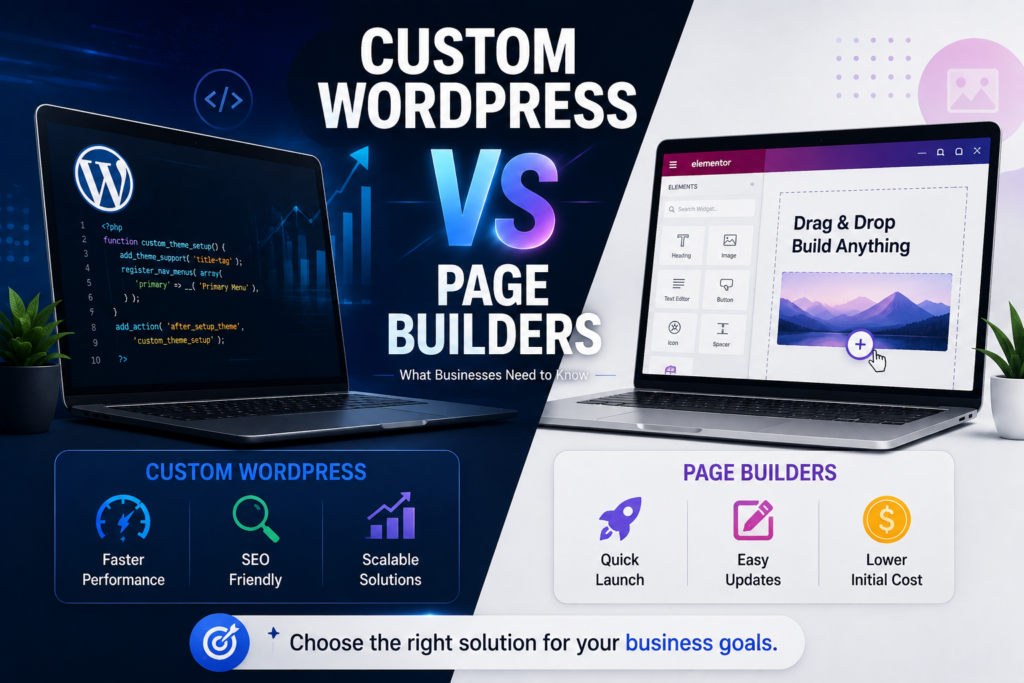 custom wordpress vs page builders