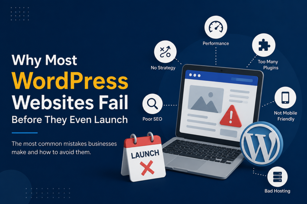 why wordpress website fail before launch